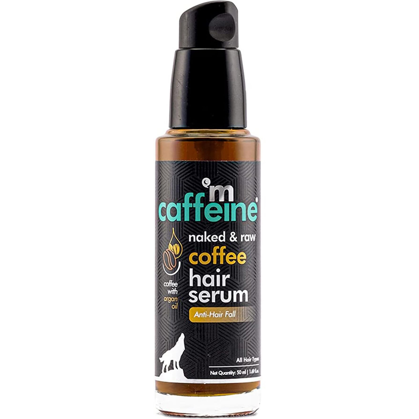 Naked and Raw Coffee Hair Serum - Argan Oil by mCaffeine for Unisex - 1.69 oz Serum