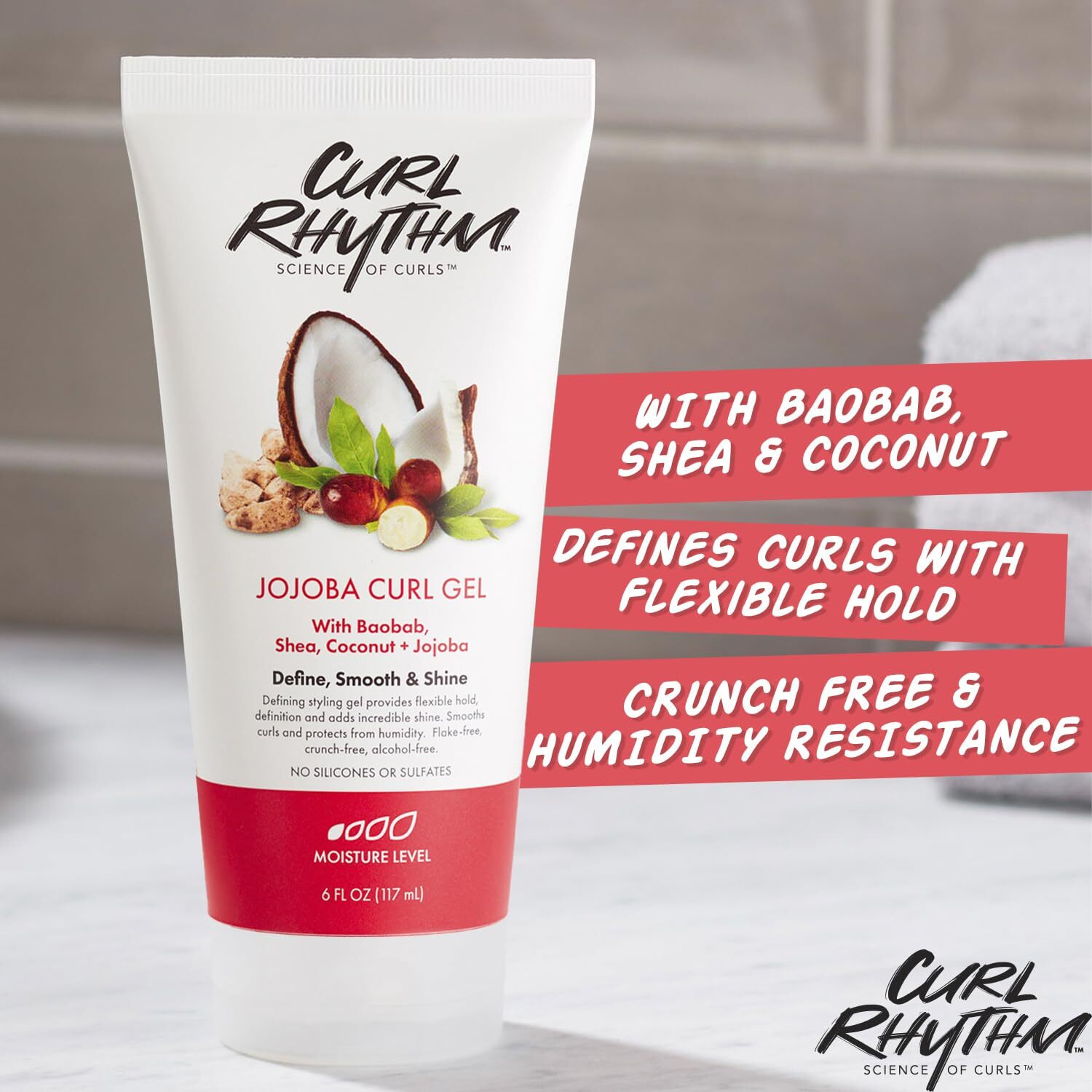 Jojoba Curl Gel by Curl Rhythm for Women - 6 oz Gel