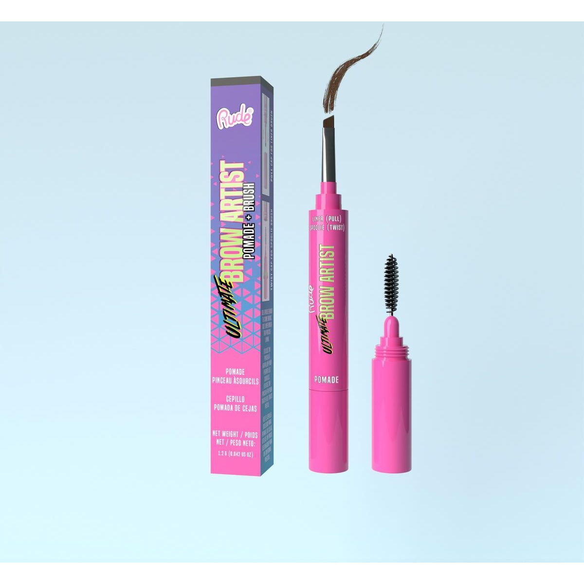 RUDE Ultimate Brow Artist Pomade and Brush