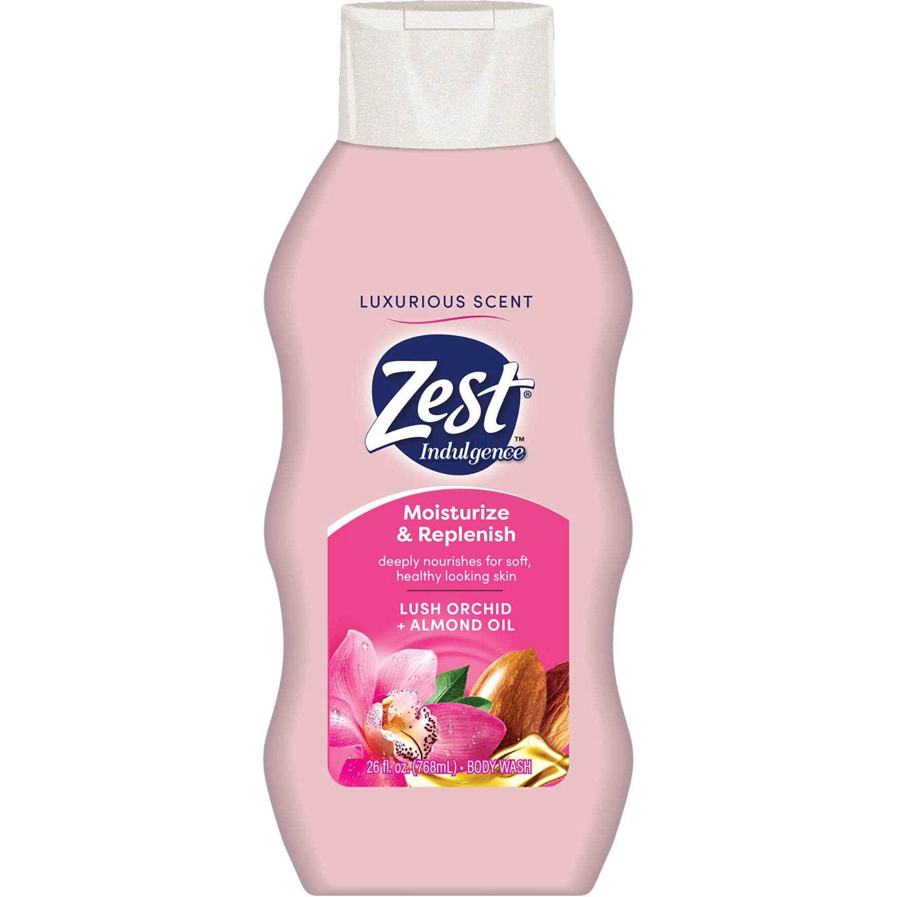 Moisturize and Replenish Body Wash - Orchid and Almond Oil by Zest for Women - 20 oz Body Wash