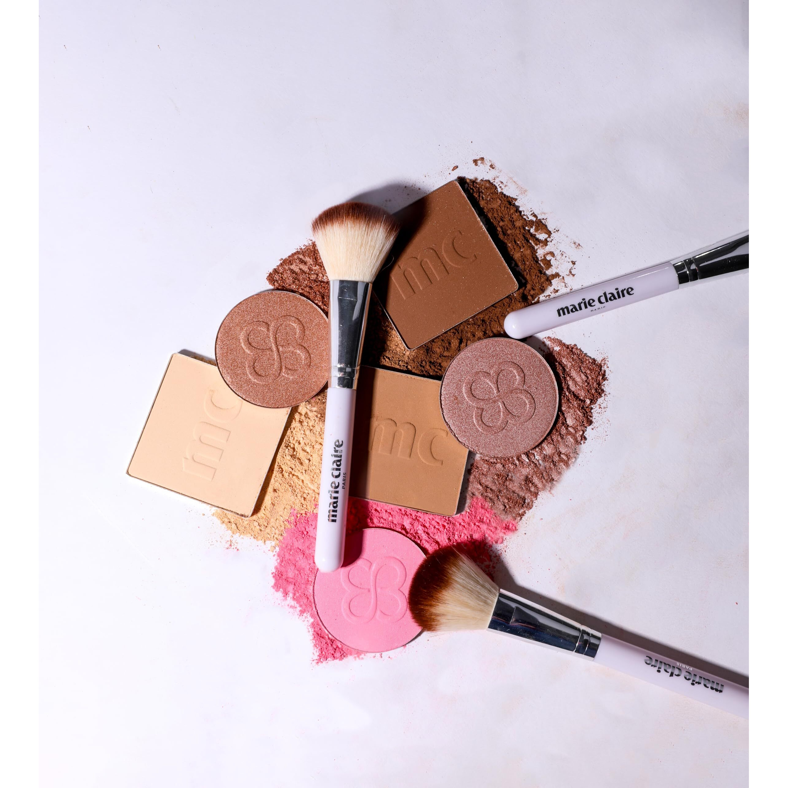 Define Shine Face Palette by Marie Claire for Women - 7 Pc 0.19oz Blush, 2 x 0.19oz Highlighters, 3 x 0.26oz Contour, Contour Brush
