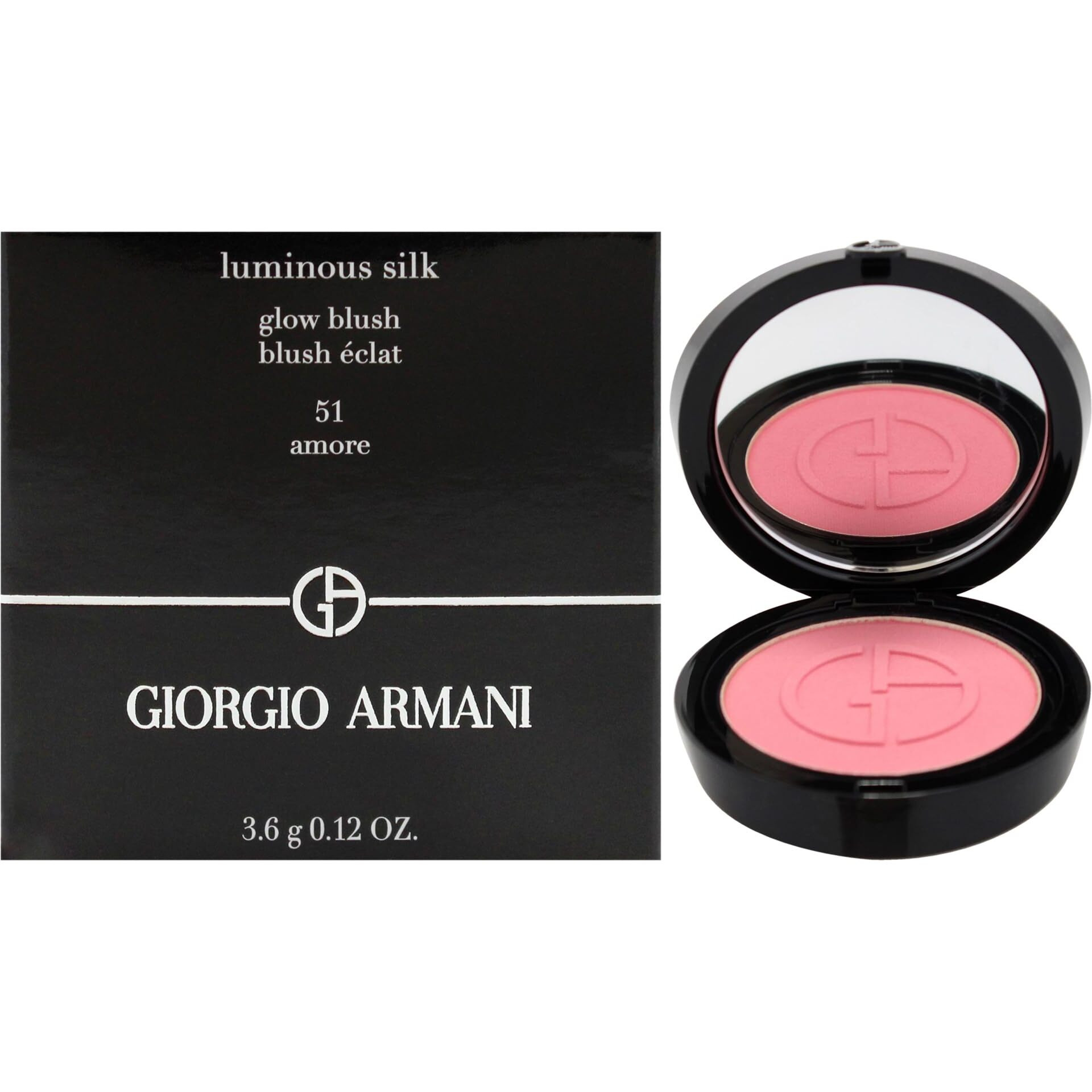 Luminous Silk Glow Blush- 51 Amore by Giorgio Armani for Women - 0.12 oz Blush