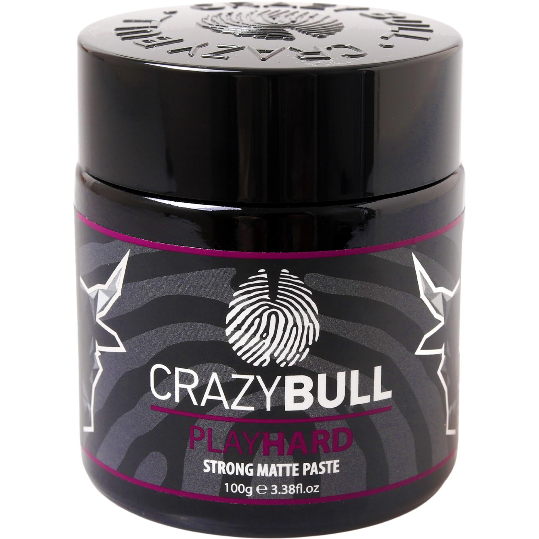 Play Hard Paste - Strong Matte by Crazy Bull Hair for Men - 3.38 oz Paste