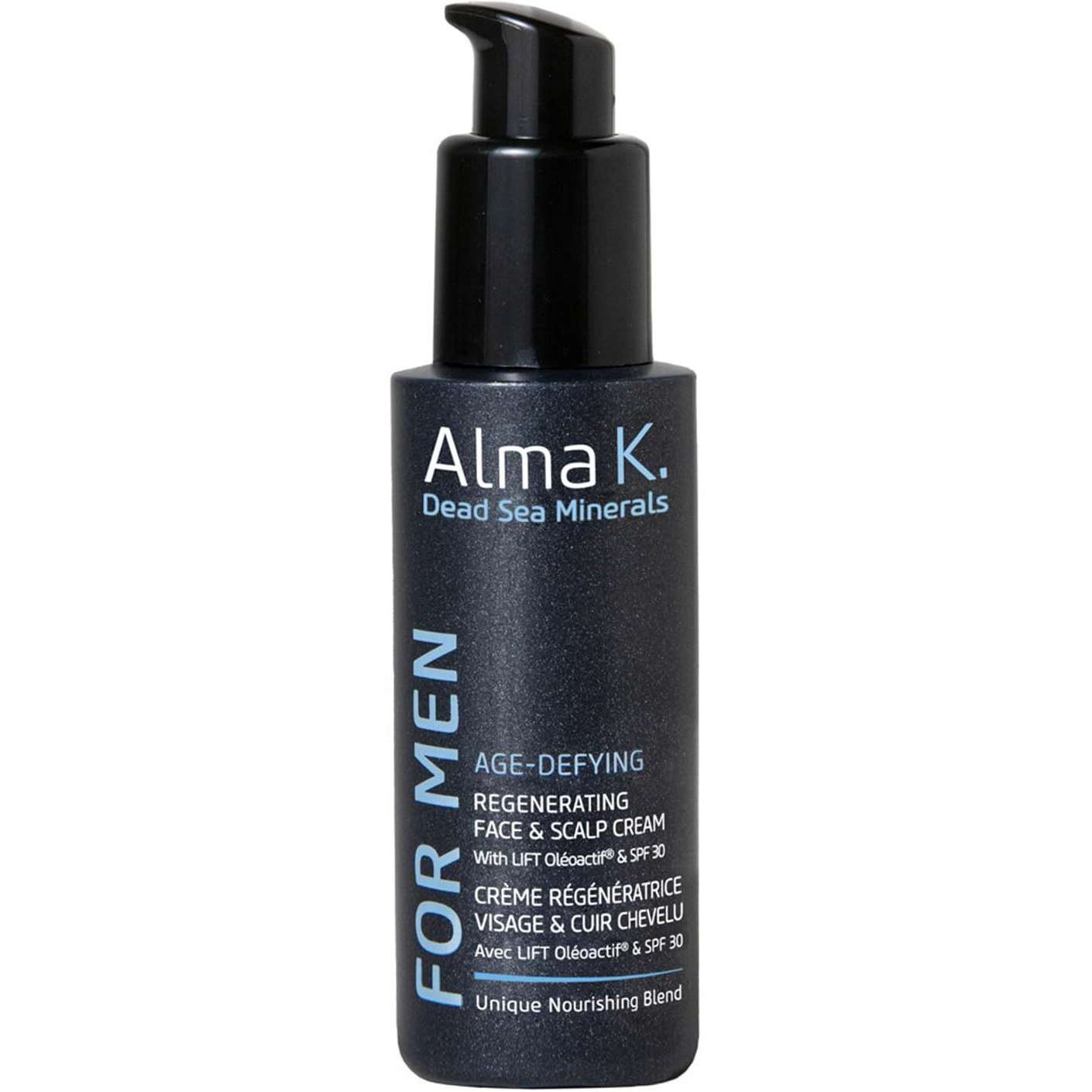 Age Defying Regenerating Face and Scalp Cream With SPF 30 by Alma K for Men - 2 oz Cream