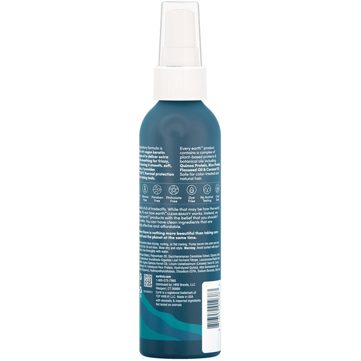 Anti-Frizz Serum With Heat Protectant by Earth for Unisex - 6 oz Treatment