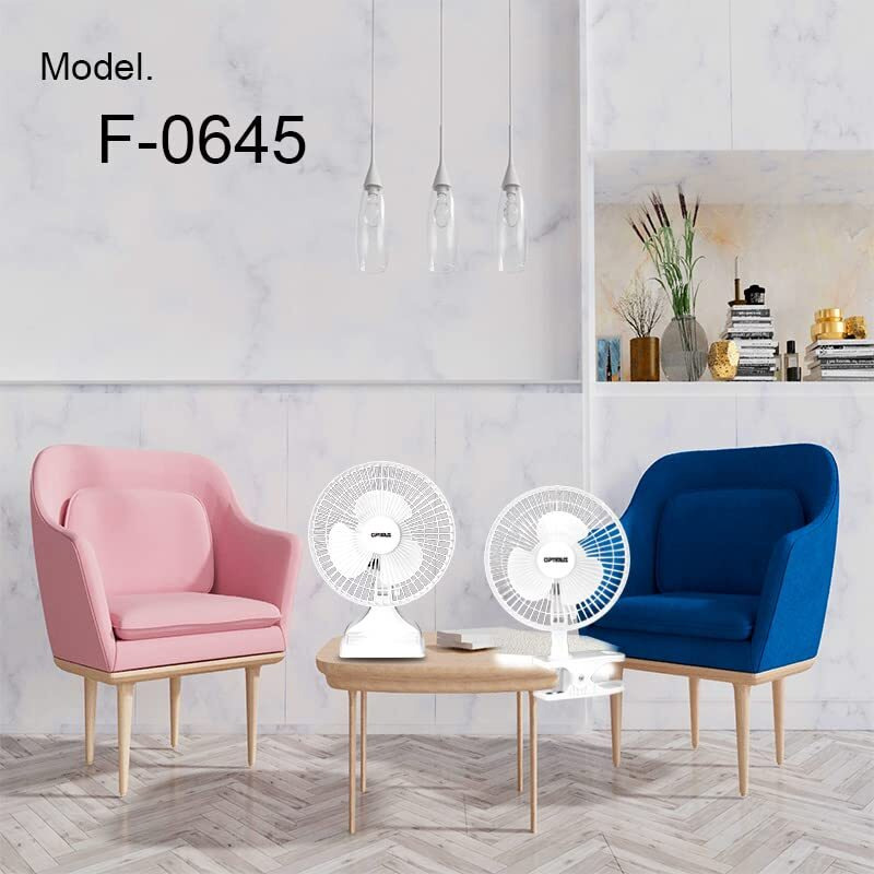 OPTIMUS F0645 WHT TABLE FAN 6INCH CONVERTABLE PERSONAL CLIP