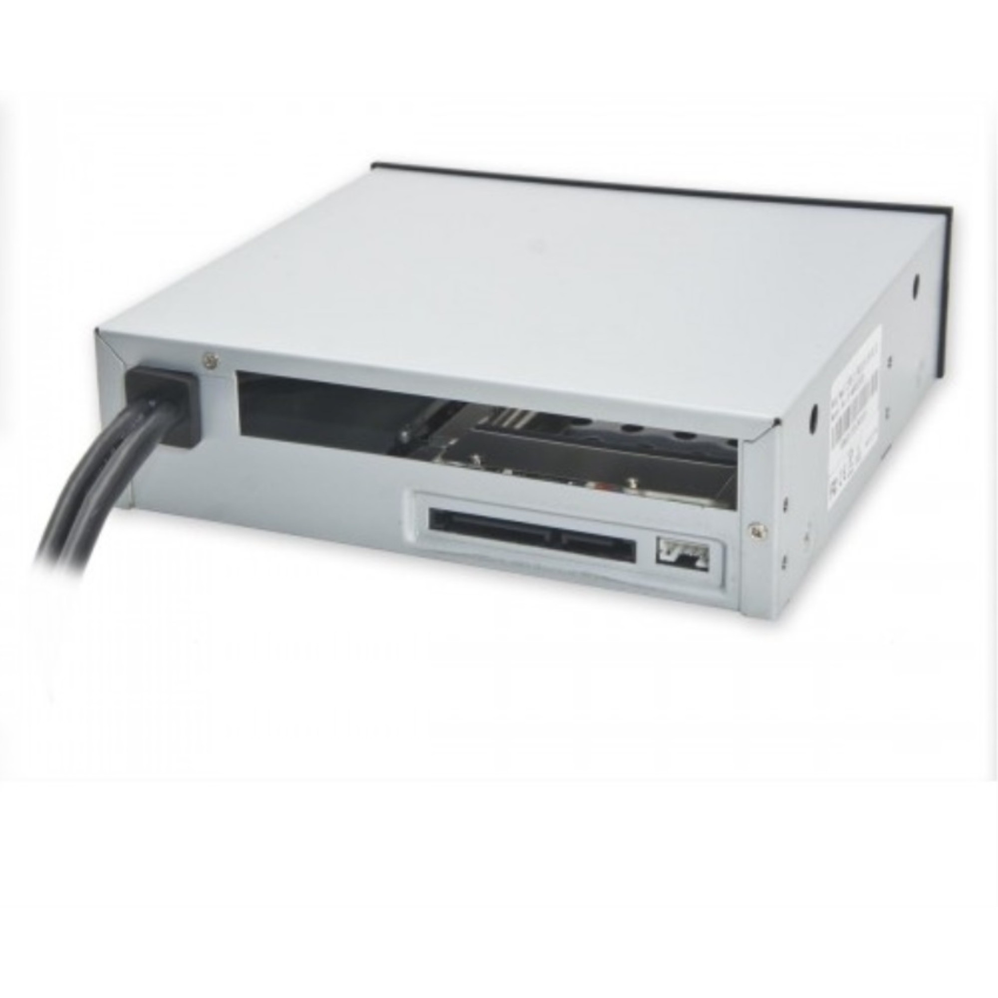 5.25" Drive Bay for Slim Optical Drive (SATA/PATA) and 2.5" SATA HDD/SSD Mobile Rack, with Dual USB3.0 Ports,
