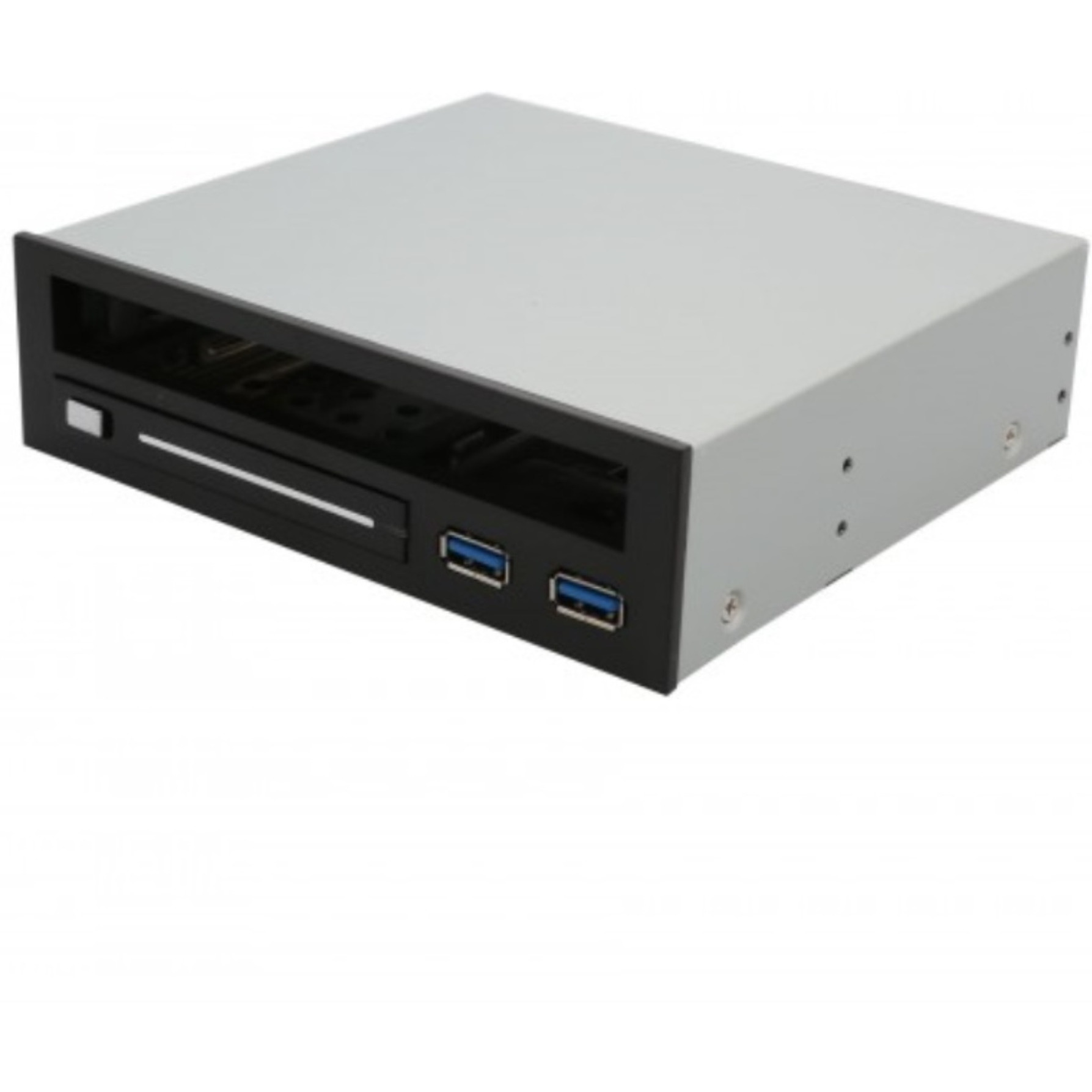 5.25" Drive Bay for Slim Optical Drive (SATA/PATA) and 2.5" SATA HDD/SSD Mobile Rack, with Dual USB3.0 Ports,