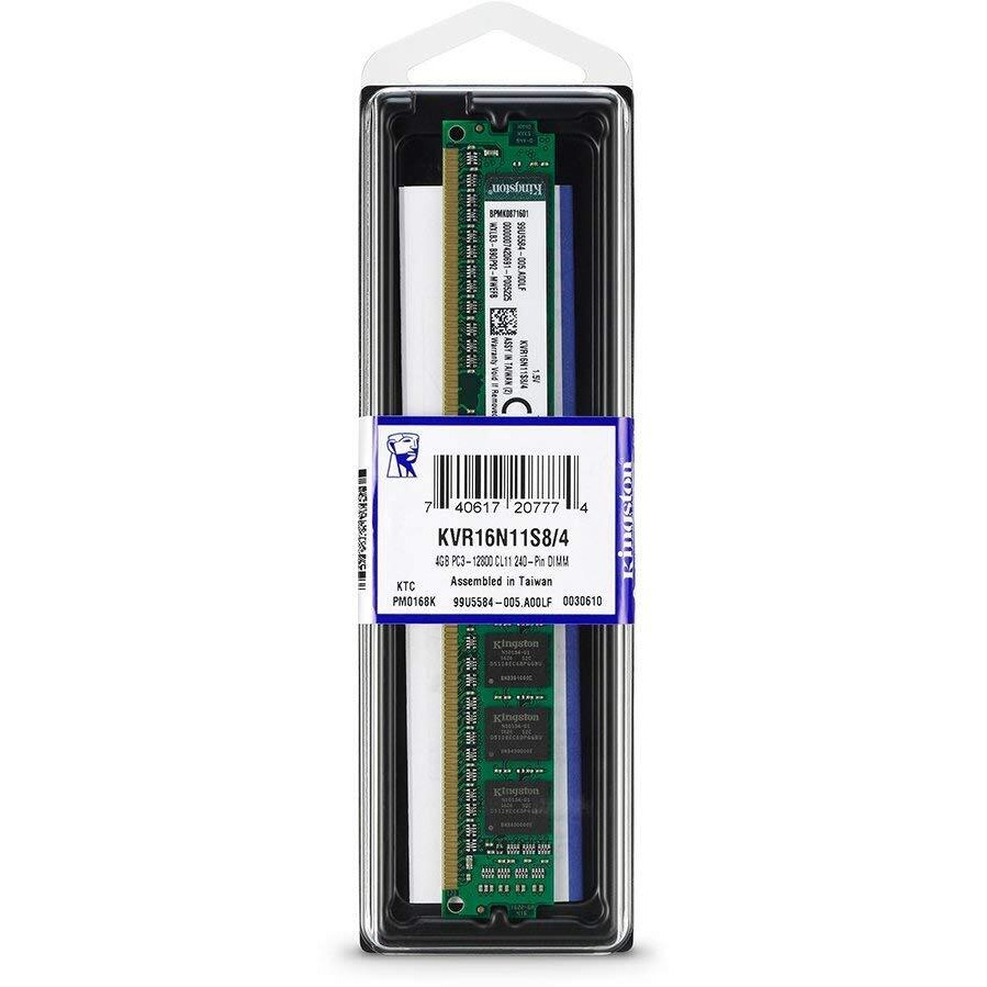 Kingston ValueRAM - DDR3 - module - 4 GB - DIMM 240-pin - 1600 MHz / PC3-12800 - unbuffered