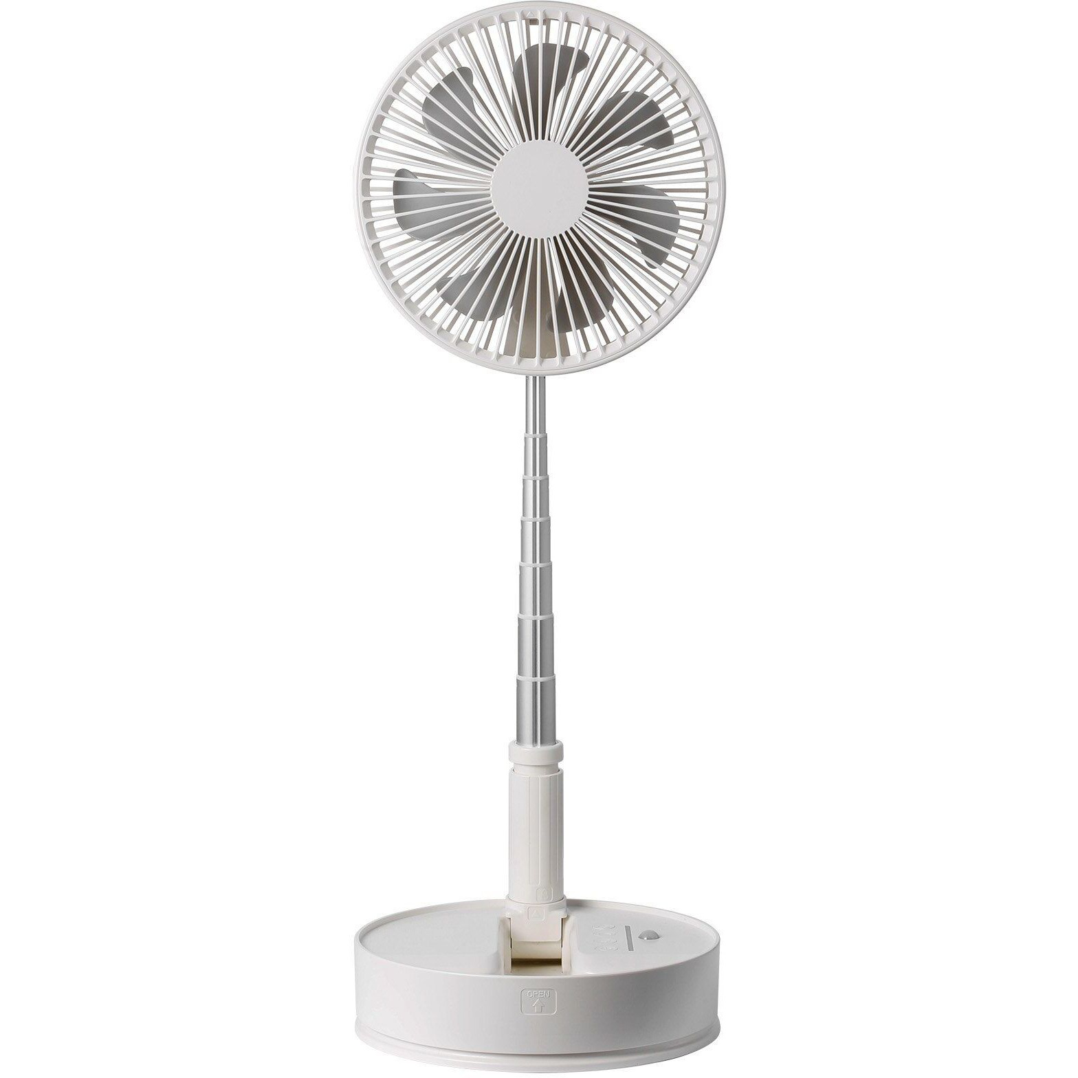 VEVOR 8 Inch Foldable Oscillating Standing Fan with Remote Control, 4 Speed Adjustable Portable Desk Quiet Fan, 7200mah Rechargeable USB Small Fan, Folded Rotating Floor Fan for Bedroom Office Travel