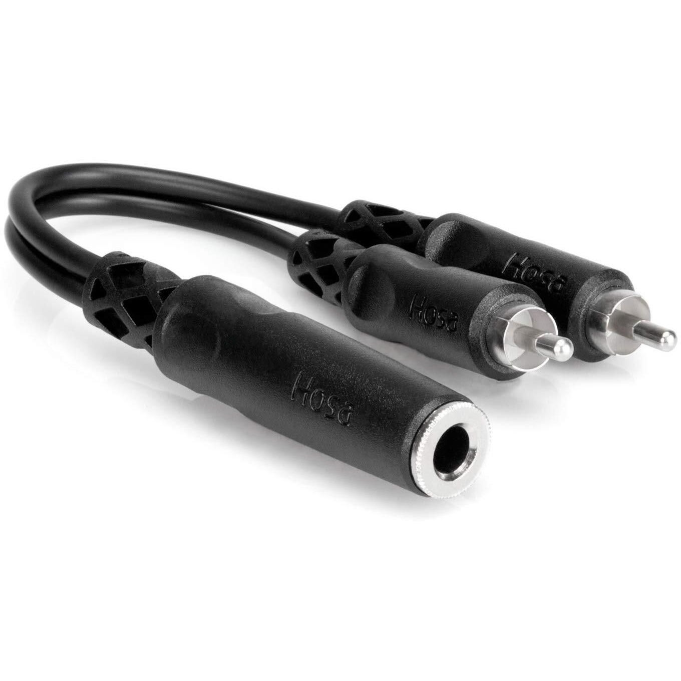Y Cable, 1/4-in TSF to Dual RCA