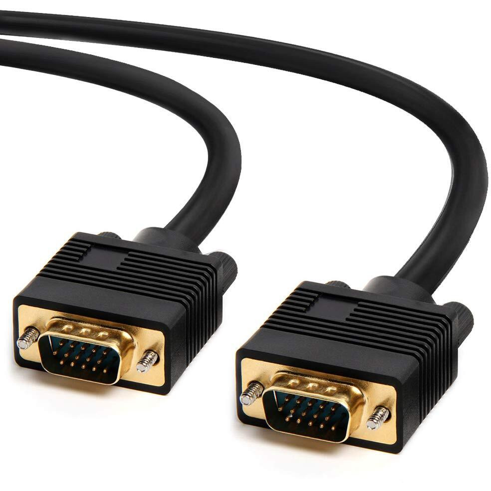 Cmple - VGA SVGA Cable Gold Plated Connectors Male to Male Support Full HD Displays HDTVs Monitors Projectors - 50 Feet