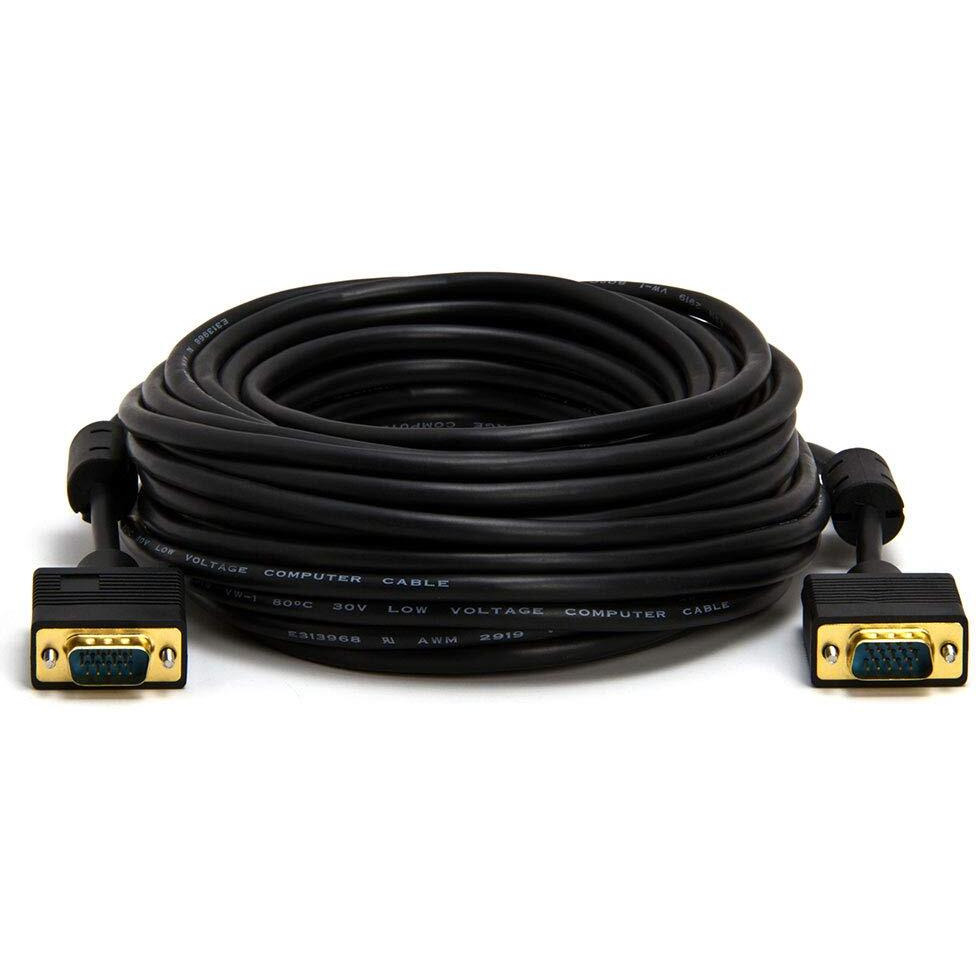 Cmple - VGA SVGA Cable Gold Plated Connectors Male to Male Support Full HD Displays HDTVs Monitors Projectors - 50 Feet