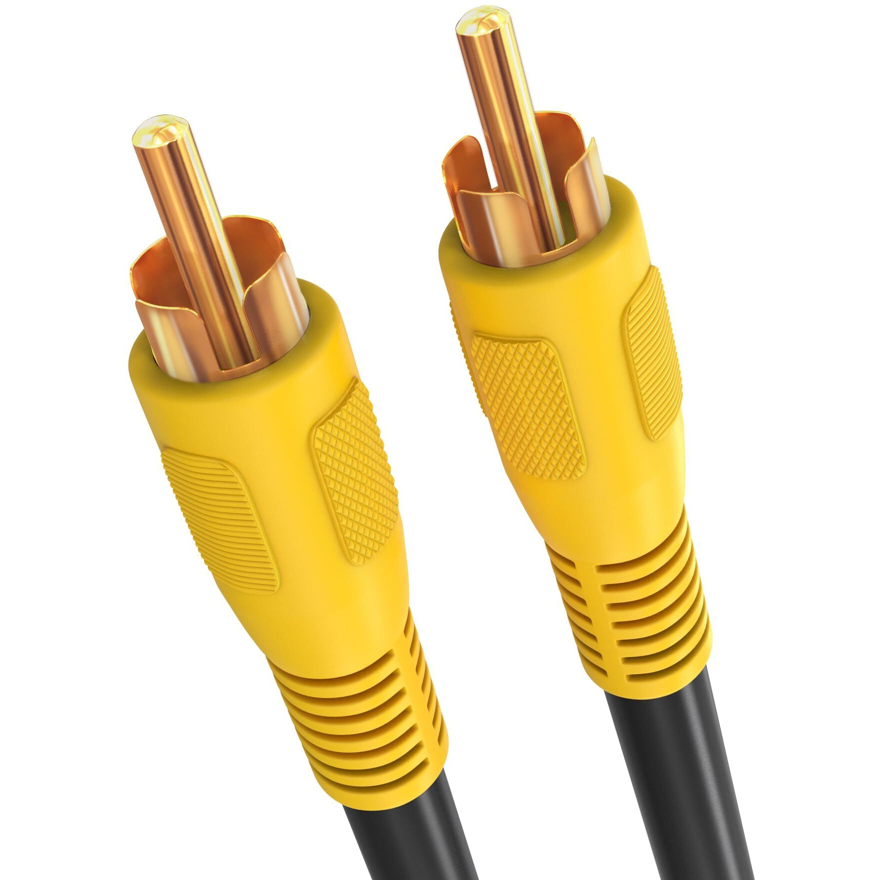 Cmple - 12FT RCA Subwoofer Cable (1 RCA Male to 1 RCA Male Composite Audio/Video Cord) S/PDIF Coaxial Cable, Digital Aud