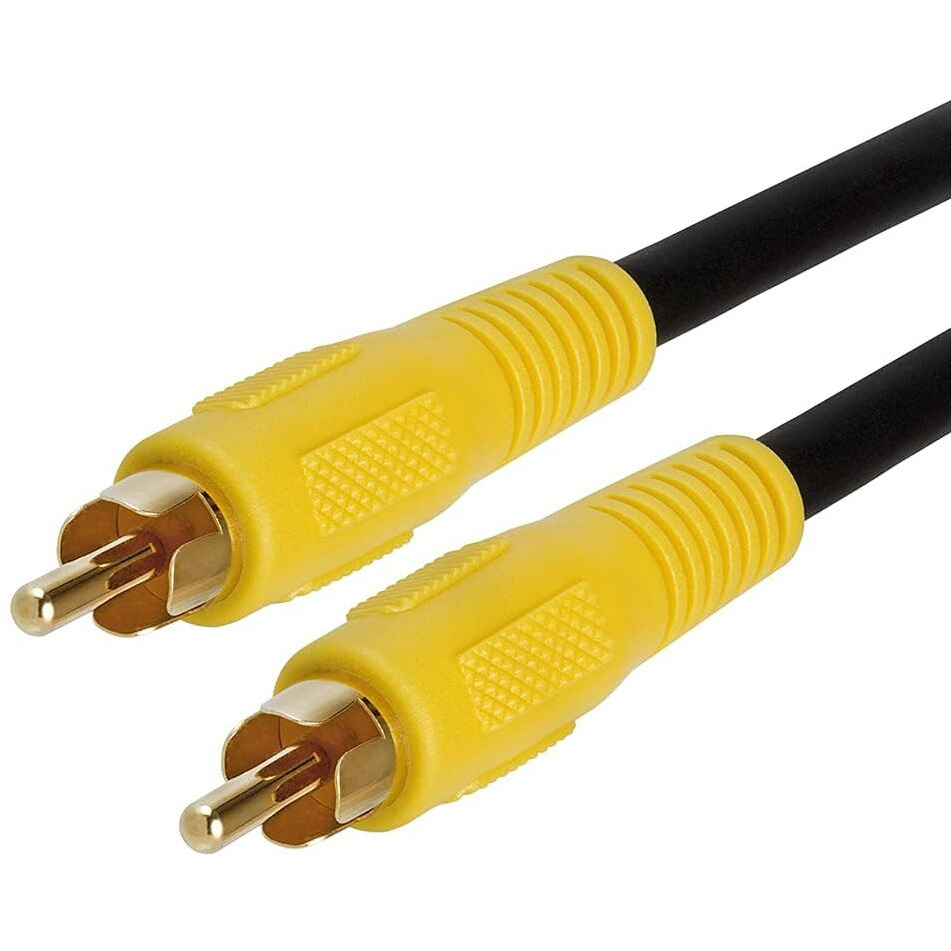Cmple - 12FT RCA Subwoofer Cable (1 RCA Male to 1 RCA Male Composite Audio/Video Cord) S/PDIF Coaxial Cable, Digital Aud