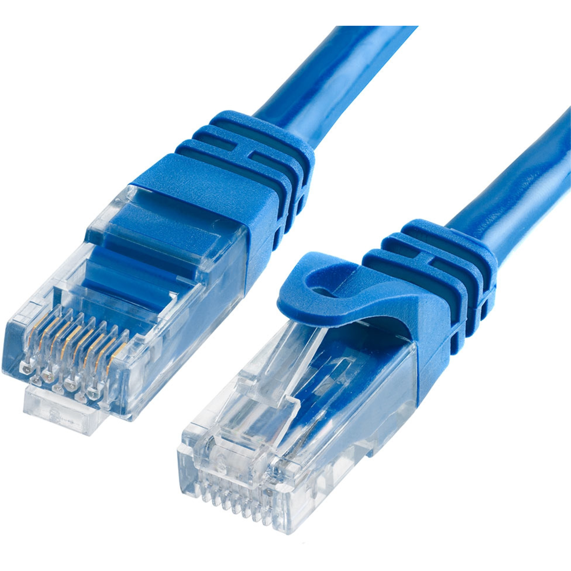 Cmple Cat6 Ethernet Cable 10Gbps - Computer Networking Cord with Gold-Plated RJ45 Connectors, 550MHz Cat6 Network Ethernet LAN Cable Supports Cat6, Cat5e, Cat5 Standards - 25 Feet Blue