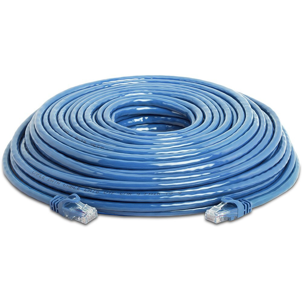 Cmple Cat6 Ethernet Cable 10Gbps - Computer Networking Cord with Gold-Plated RJ45 Connectors, 550MHz Cat6 Network Ethernet LAN Cable Supports Cat6, Cat5e, Cat5 Standards - 100 Feet Blue