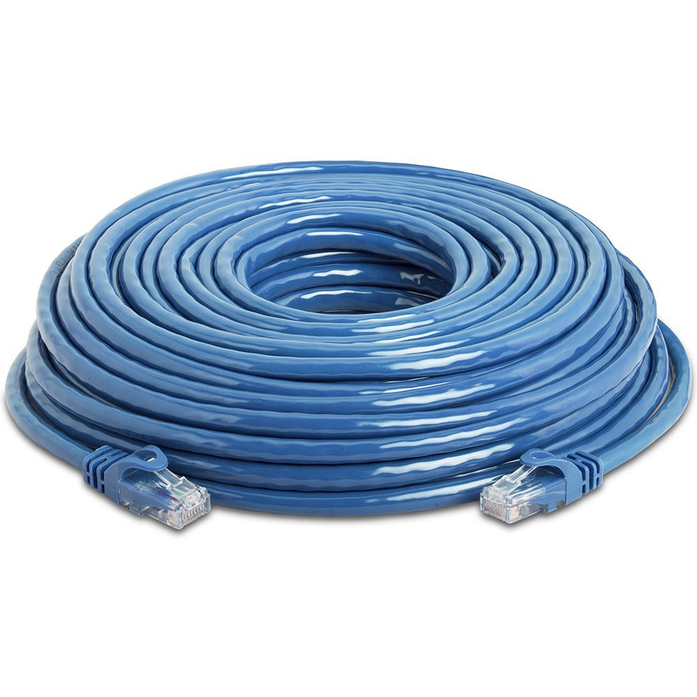 Cmple Cat6 Ethernet Cable 10Gbps - Computer Networking Cord with Gold-Plated RJ45 Connectors, 550MHz Cat6 Network Ethernet LAN Cable Supports Cat6, Cat5e, Cat5 Standards - 50 Feet Blue