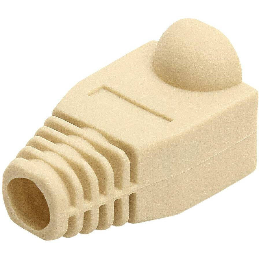 RJ45 Color Coded Strain Relief Boots 50pcs - Ivory