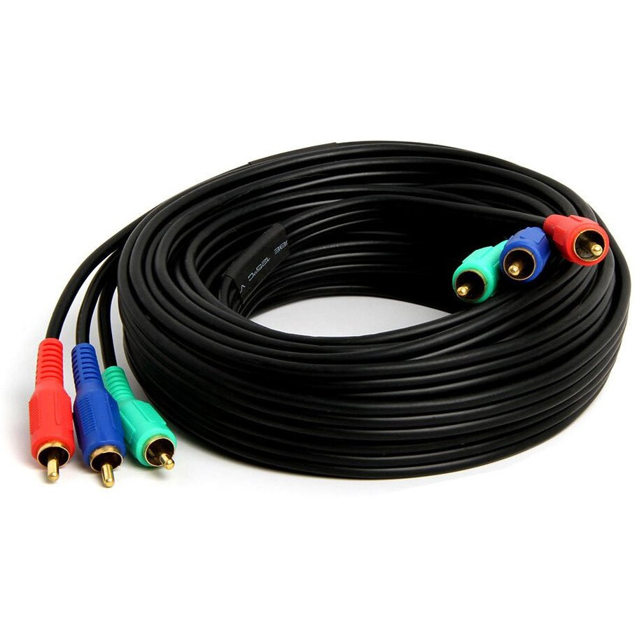 Cmple - 3-RCA Male to 3RCA Male RGB Component Video Cable For HDTV - 25 Feet