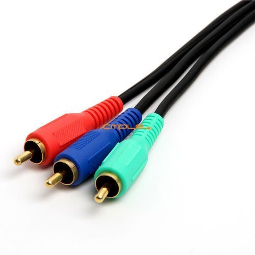 Cmple - 3-RCA Male to 3RCA Male RGB Component Video Cable For HDTV - 25 Feet