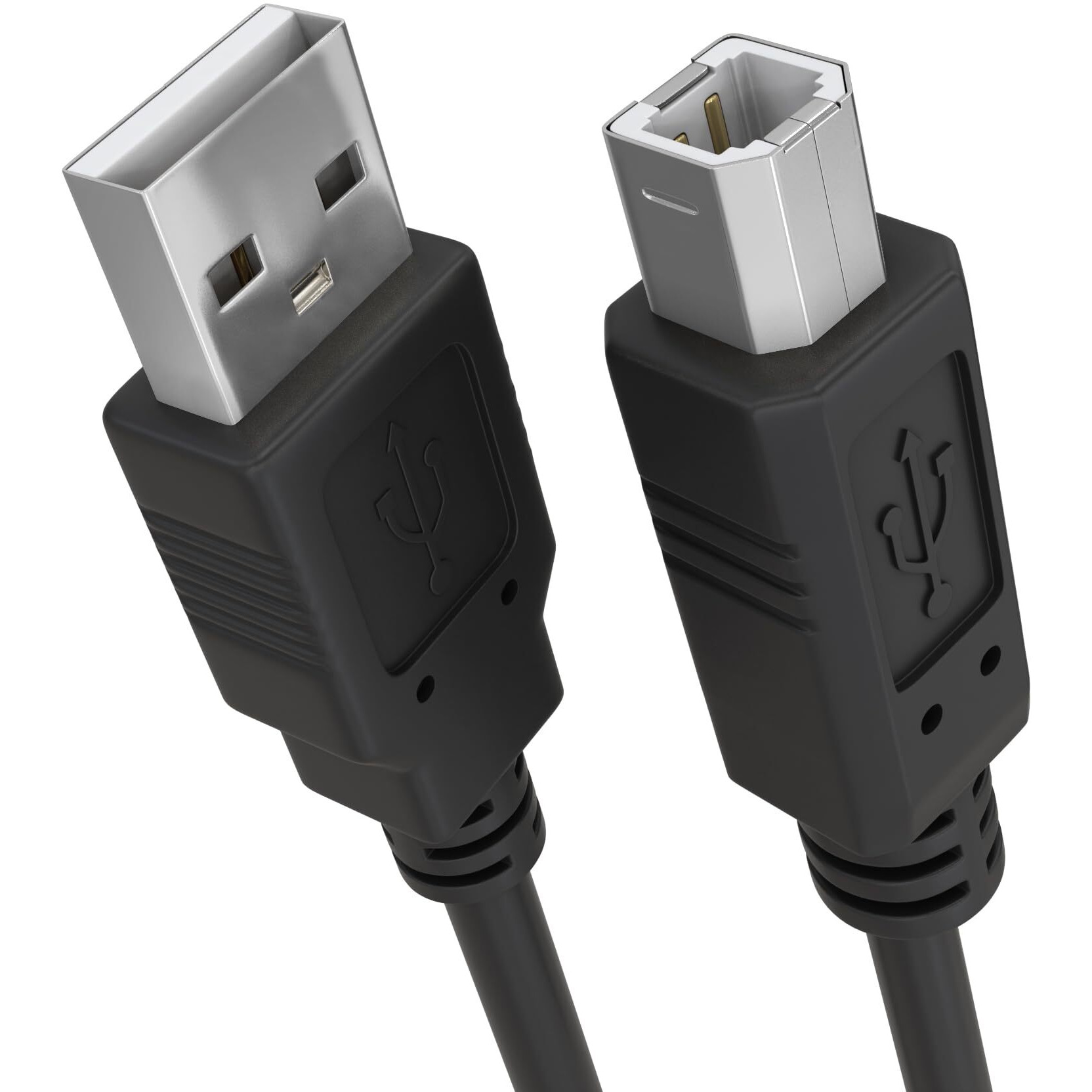 Cmple - USB Printer Cable USB 2.0 A Male To B Male USB Cord for Printers, Scanners, External Hard Drives Camera - 3 Feet