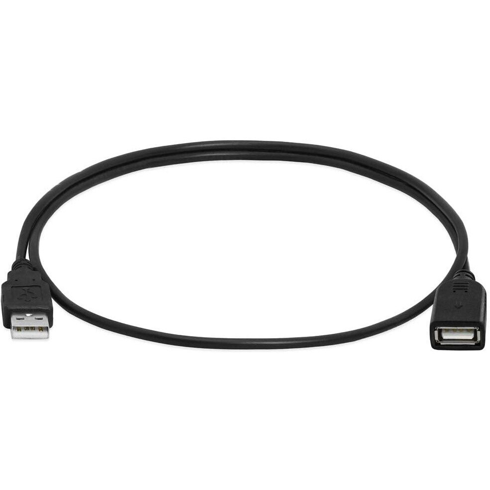 Cmple - High Speed USB 2.0 Extension Cable - Flexible USB Extender Cord - A Male to A Female Adapter Cable - 3FT Black