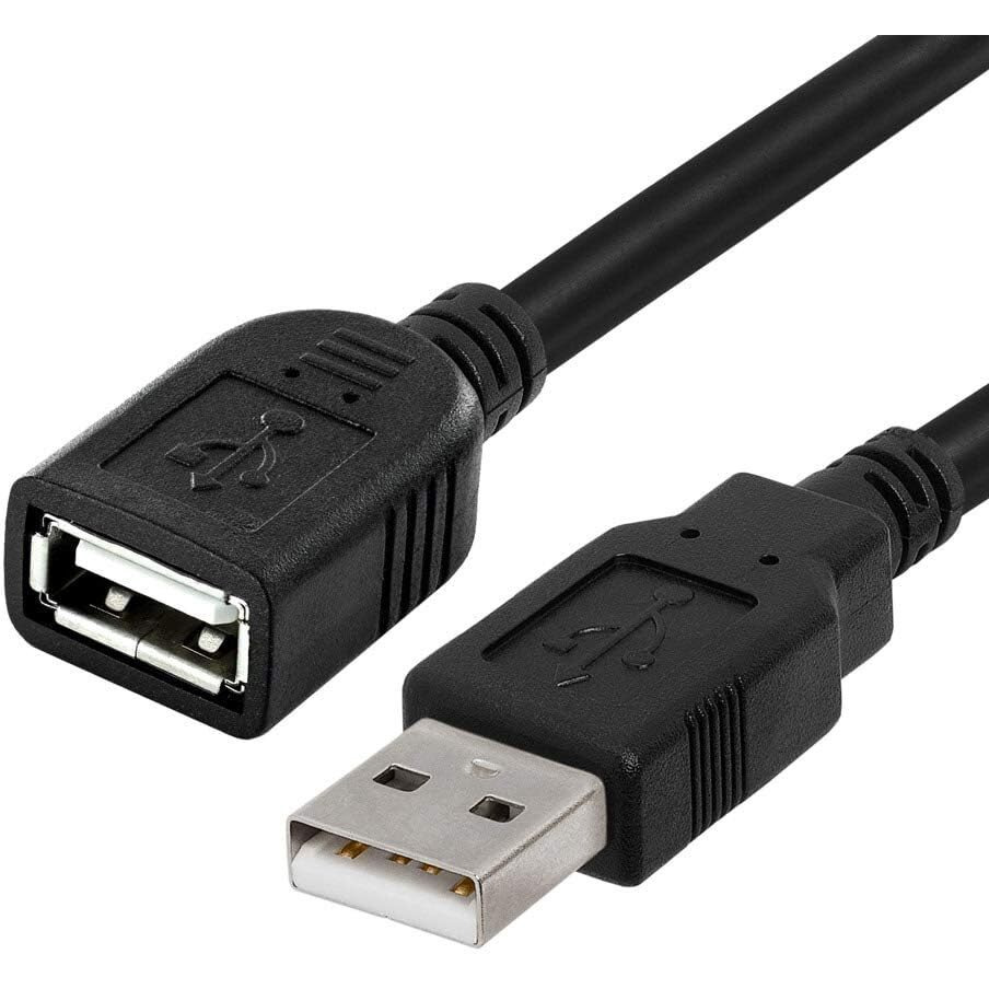 Cmple - High Speed USB 2.0 Extension Cable - Flexible USB Extender Cord - A Male to A Female Adapter Cable - 3FT Black