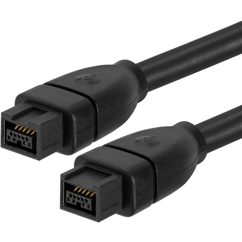 FireWire 800 BETA 9 Pin to 9 Pin Male To Male Cable 6 Feet Black