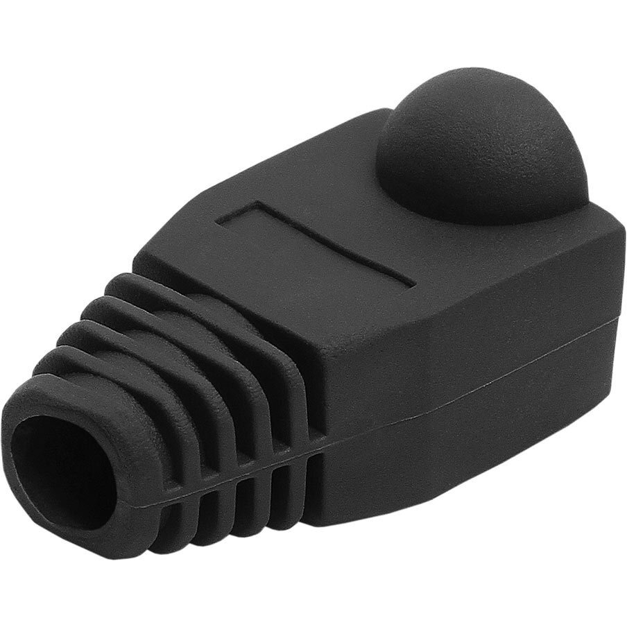 Cmple RJ-45 Strain Relief Boots for CAT5/5E/6 Ethernet LAN Cable Connector Cover Color Black (Pack of 50)