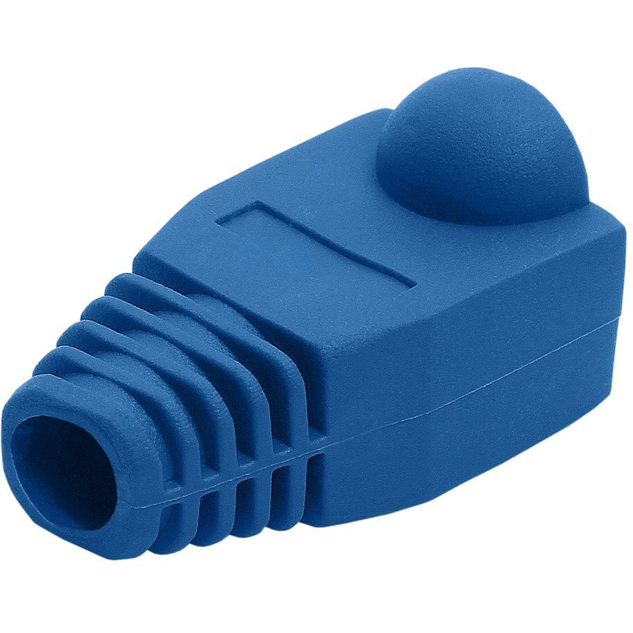 RJ45 Color Coded Strain Relief Boots 50pcs - Blue