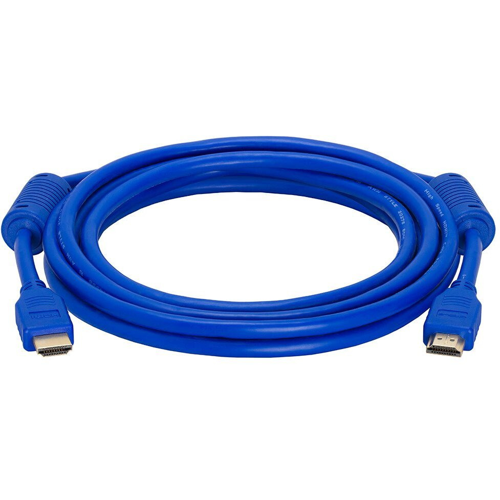 Cmple - HDMI Cable 10FT High Speed HDTV Ultra-HD (UHD) 3D, 4K @60Hz, 18Gbps 28AWG HDMI Cord Audio Return 10 Feet Blue