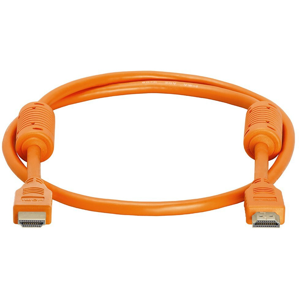 Cmple - HDMI Cable 3FT High Speed HDTV Ultra-HD (UHD) 3D, 4K @60Hz,18Gbps 28AWG HDMI Cord Audio Return 3 Feet Orange