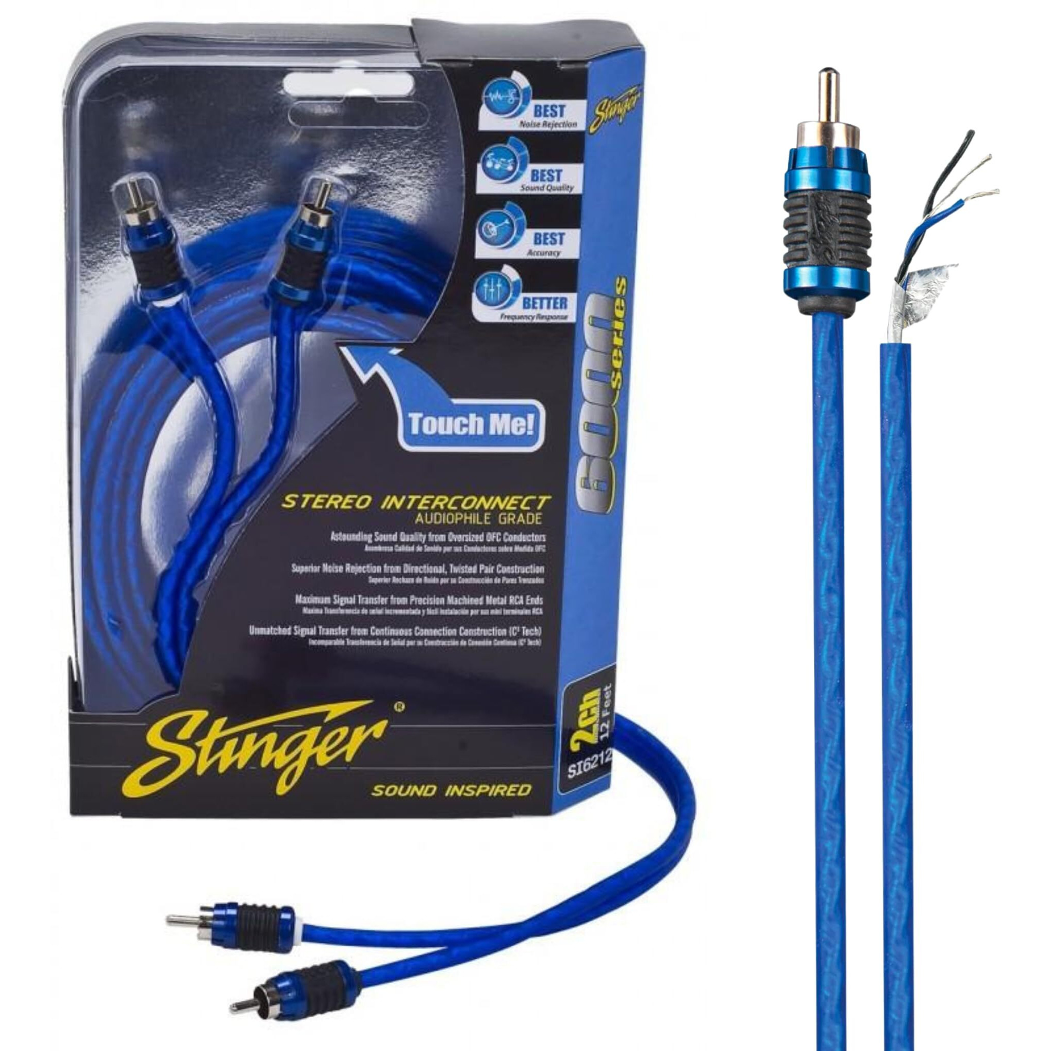STINGER 3Ft. 2 Channel Shielded RCA Cable