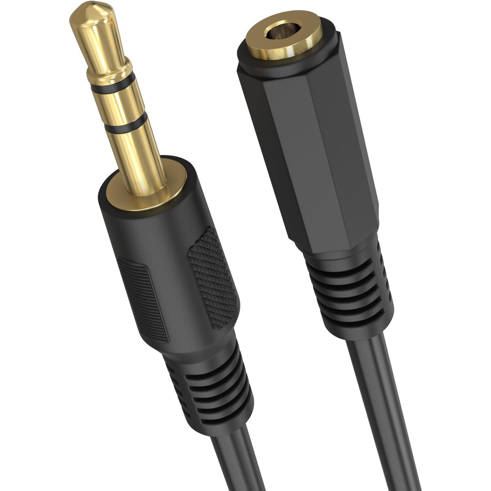 Cmple - 3.5mm 1/8inch Stereo Audio Aux Headphone Cable Extension Cord Male to Female 50 Feet