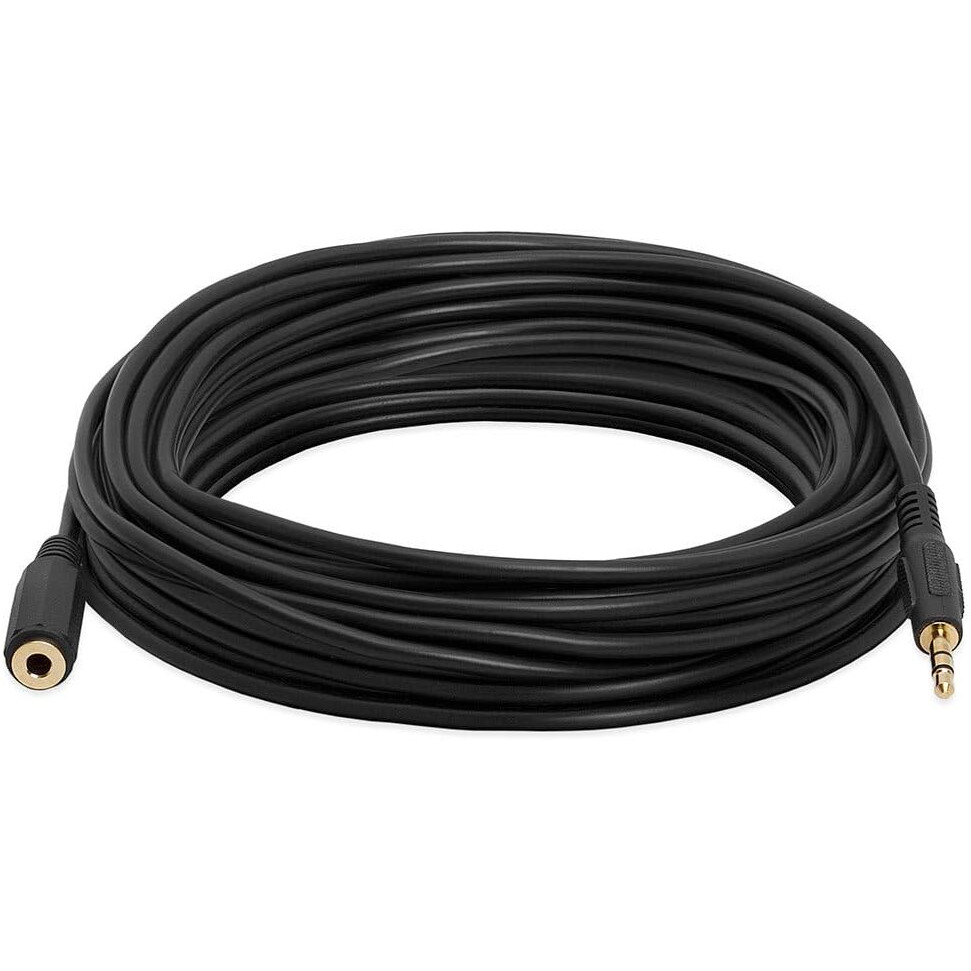 Cmple - 3.5mm 1/8inch Stereo Audio Aux Headphone Cable Extension Cord Male to Female 50 Feet