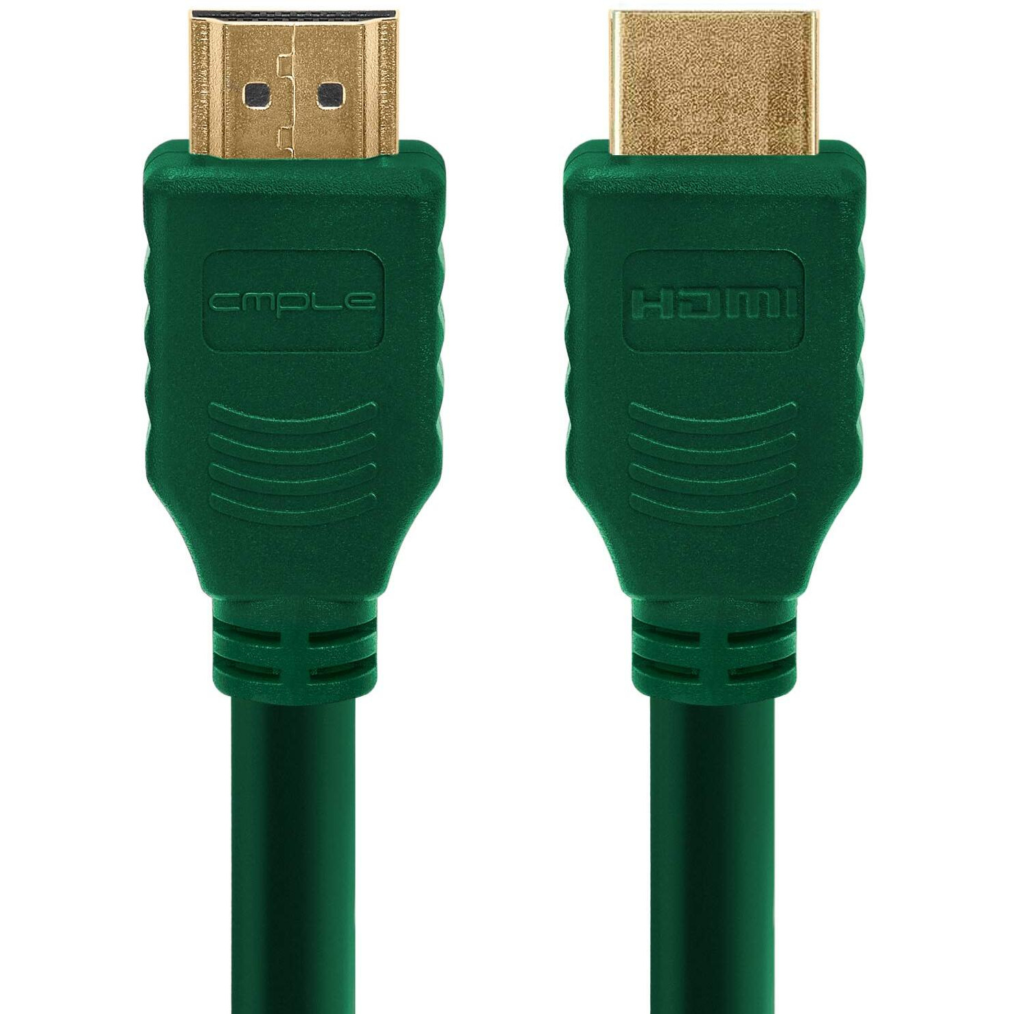 Cmple - HDMI Cable 1.5FT High Speed HDTV Ultra-HD (UHD) 3D, 4K @60Hz, 18Gbps 28AWG HDMI Cord Audio Return 1.5 Feet Green