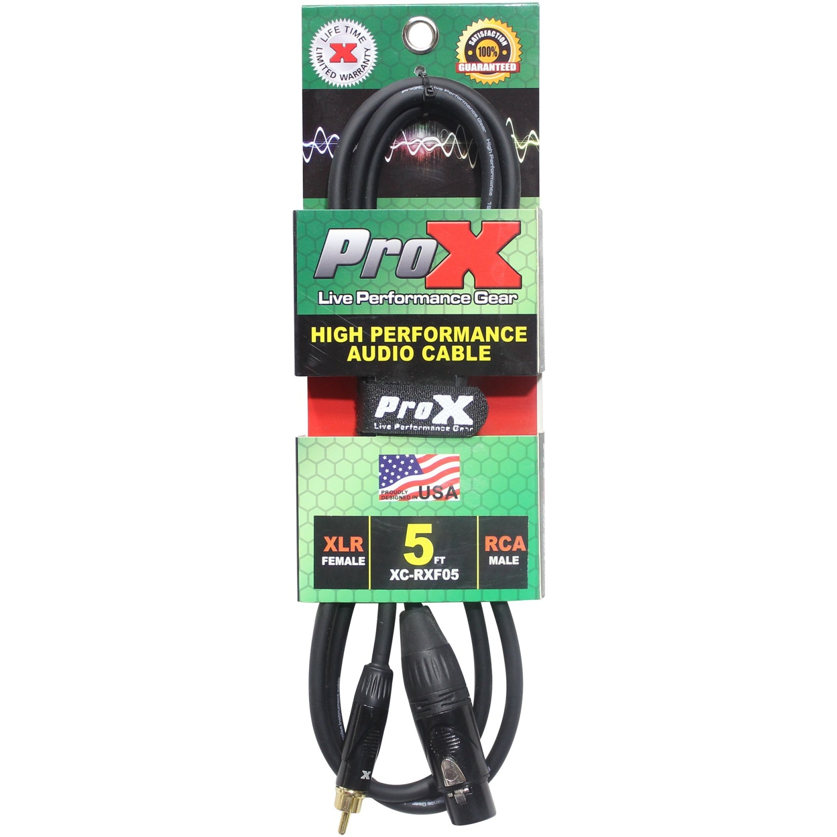 ProX XC-RXF05 5 Ft. Unbalanced RCA to XLR3-F High Performance Audio Cable