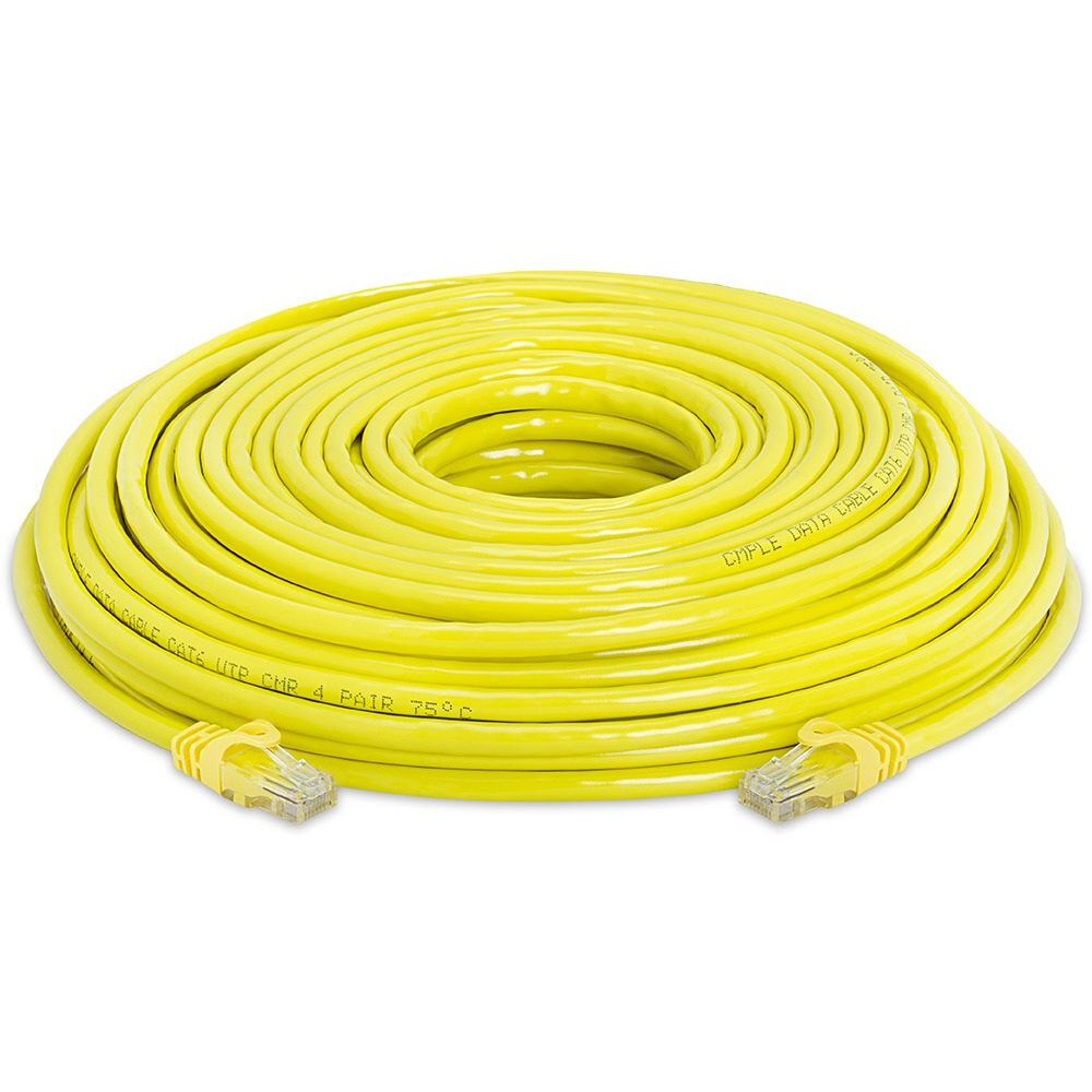 Cmple Cat6 Ethernet Cable 10Gbps - Computer Networking Cord with Gold-Plated RJ45 Connectors, 550MHz Cat6 Network Ethernet LAN Cable Supports Cat6, Cat5e, Cat5 Standards - 100 Feet Yellow