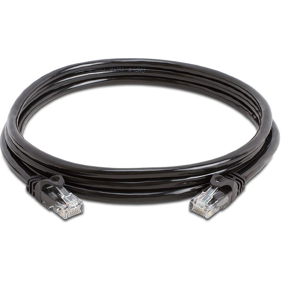 Cmple Cat6 Ethernet Cable 10Gbps - Computer Networking Cord with Gold-Plated RJ45 Connectors, 550MHz Cat6 Network Ethernet LAN Cable Supports Cat6, Cat5e, Cat5 Standards - 7 Feet Black