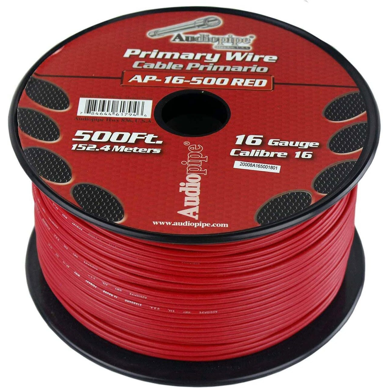 Audiopipe 16 Gauge 500Ft Primary Wire Red