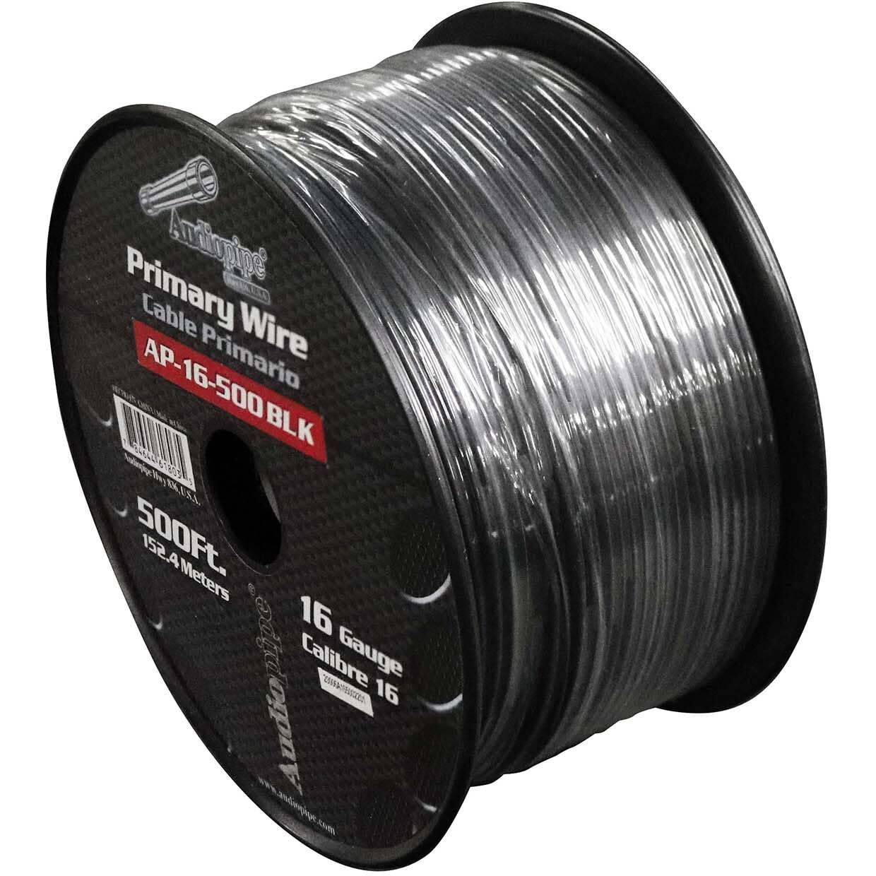Audiopipe 16 Gauge 500Ft Primary Wire Black
