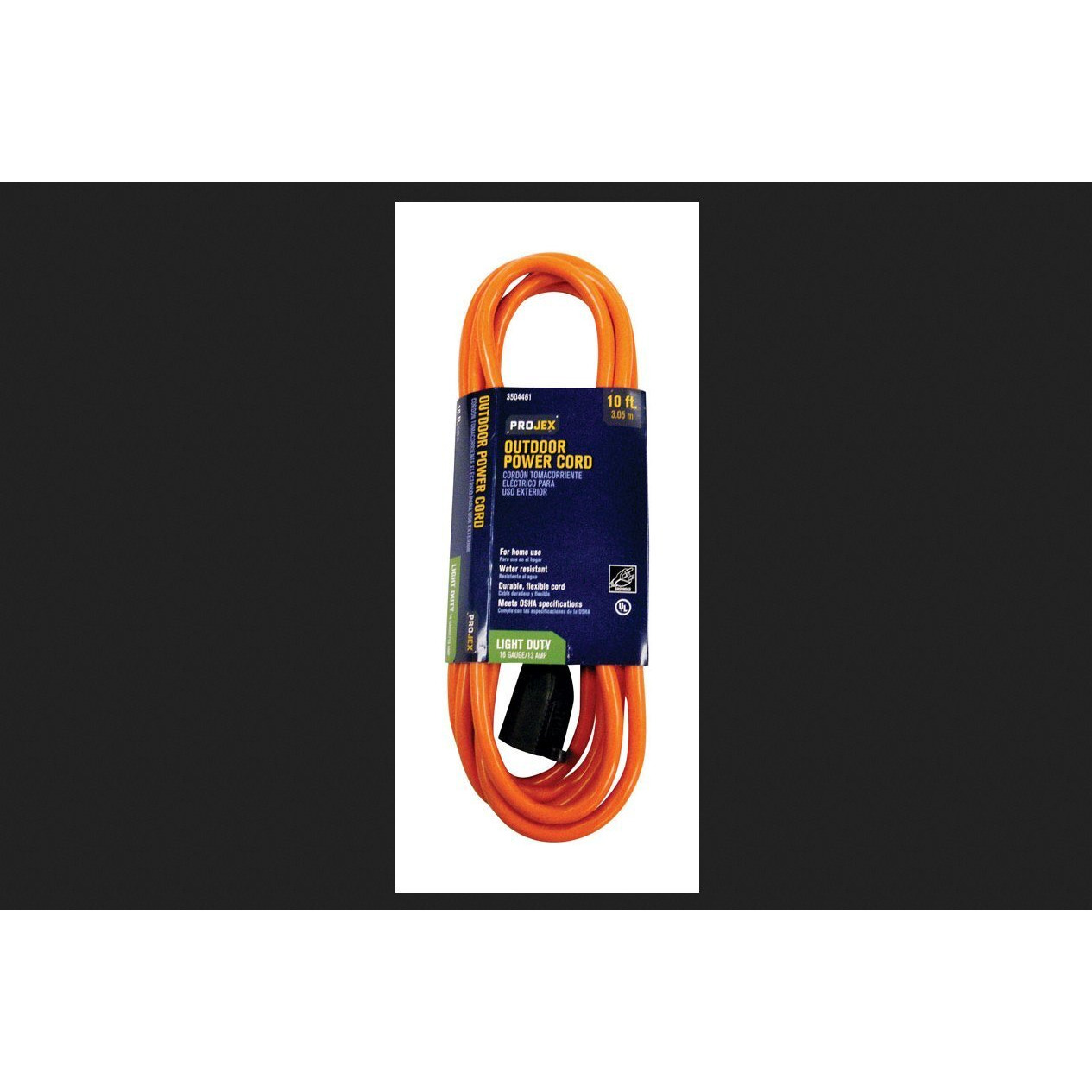 CORD EXTN 16/3SJTW10'ORG (Pack of 1)