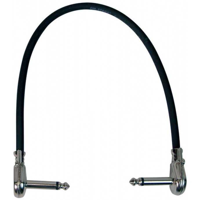 1' Patch Cable w/ Pancake Connectors (Black)
