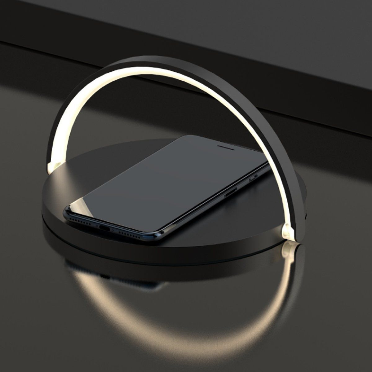 Moonlit Soft Glow LED Light, Wireless Phone Charger And Stand(D0102HE68IG.)