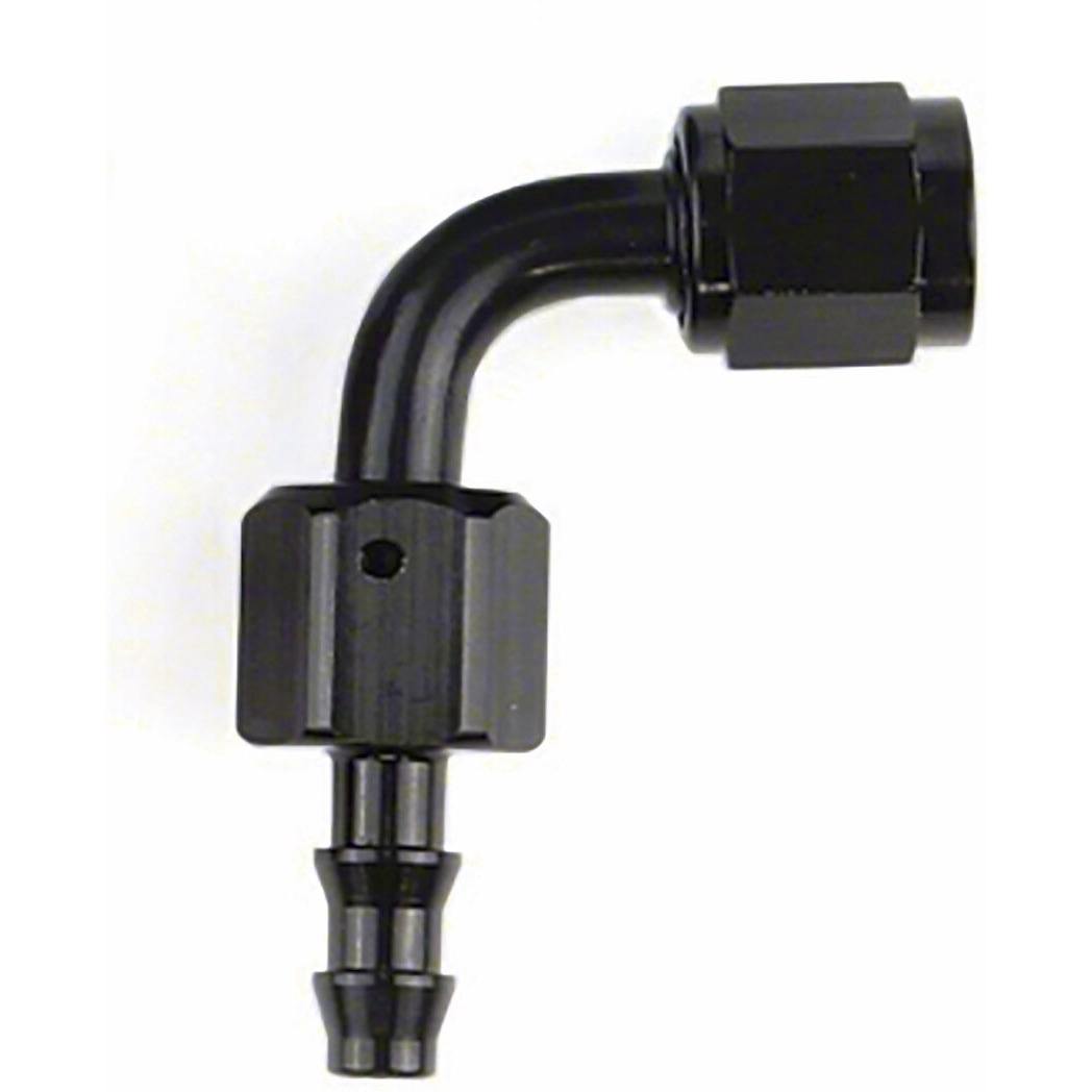 -4AN X 90  BLK PUSH-ON HOSE END