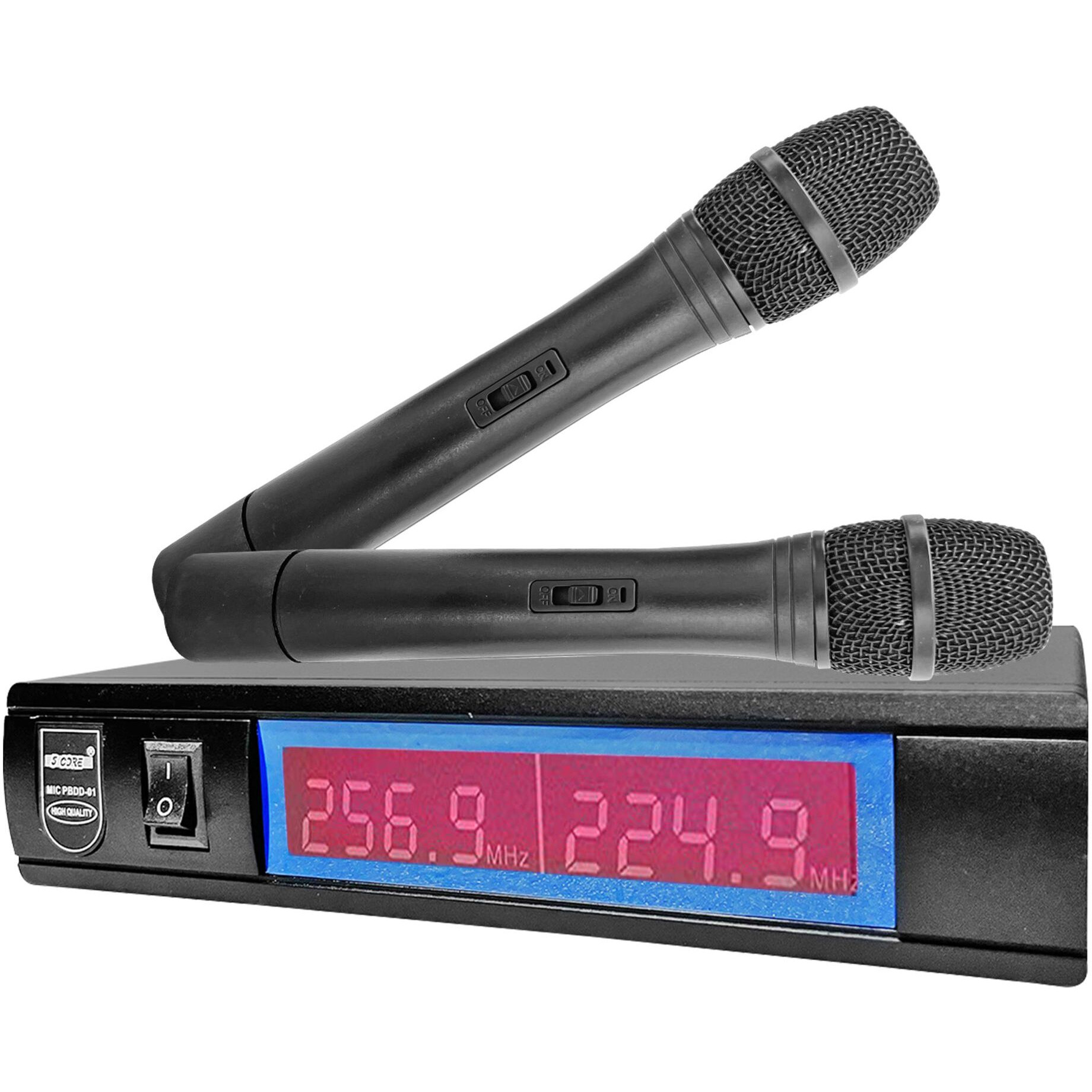 5core VHF Dual channel DIgITAL 2 Pieces Wireless Microphone System Receiver & Hand Mic WM PBDD 01(D0102HRHM0J)