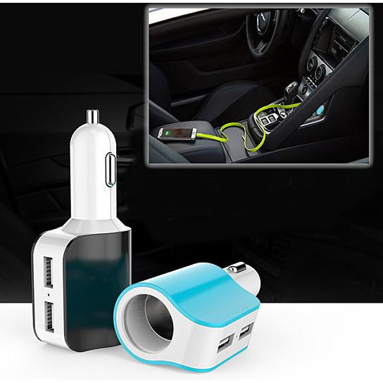 Dual USB car charger with access to cigarette Lighter Port(D0102HEYJAU)