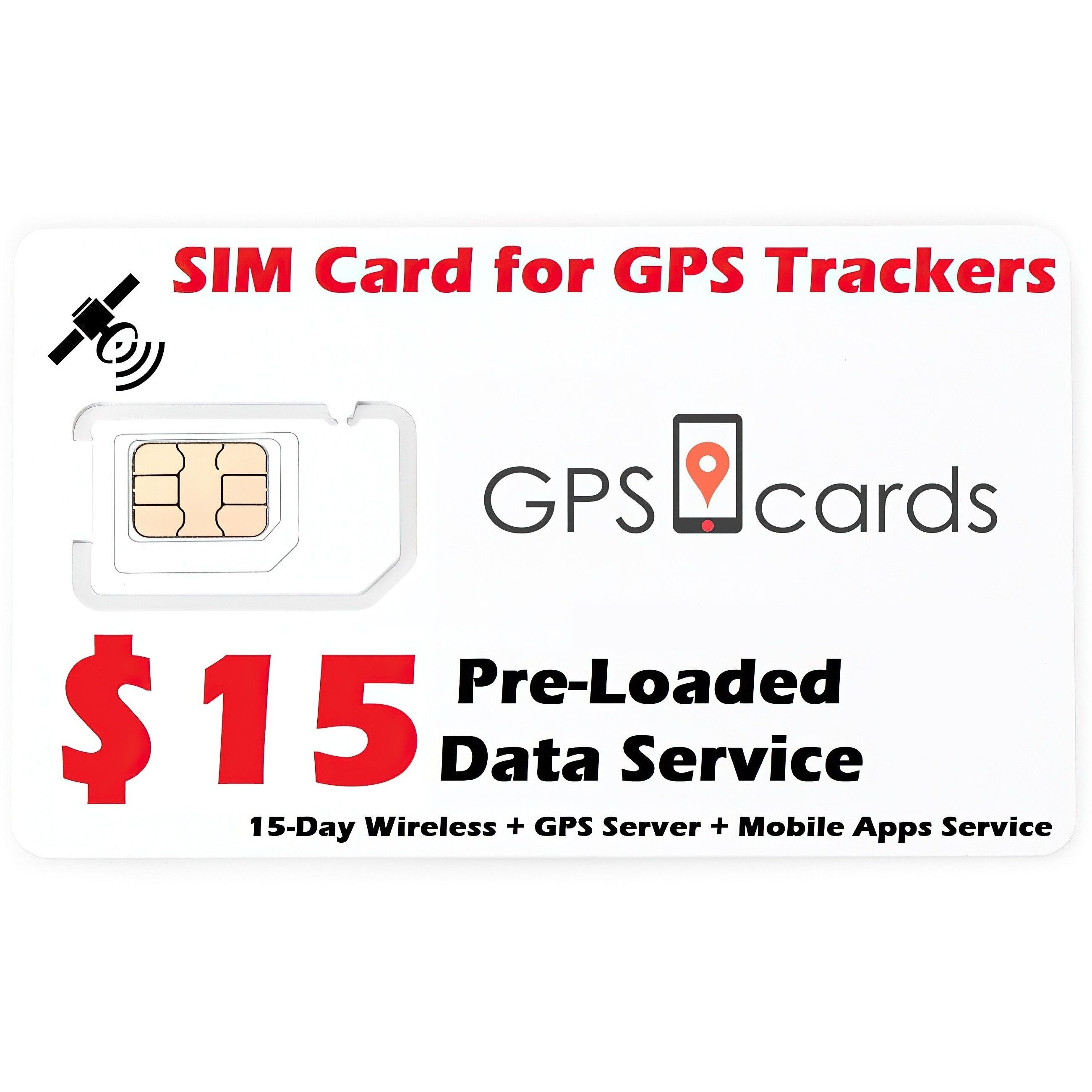 GPS SIM Card for Jimi Electronic Ji08 GPS Car Tracker + Nationwide Coverage