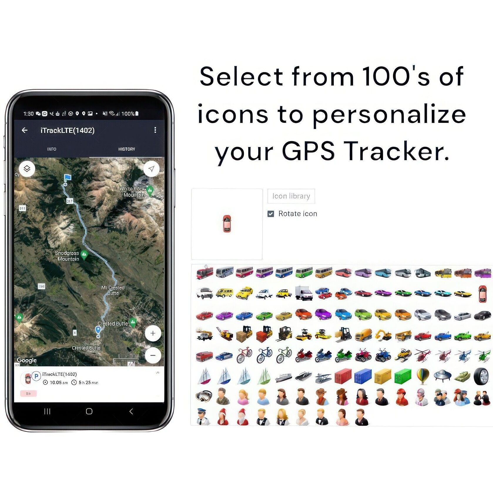 SIM Card for GV20 Portable GPS Auto Tracker + Mobile APP + Geofence Set Up